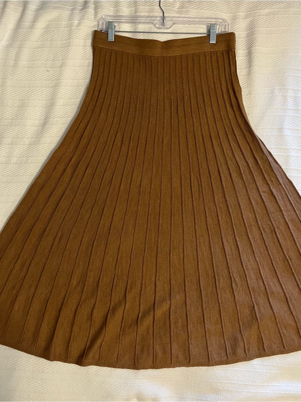 Talbots Brown Pleated Midi Skirt - Picture 3 of 16
